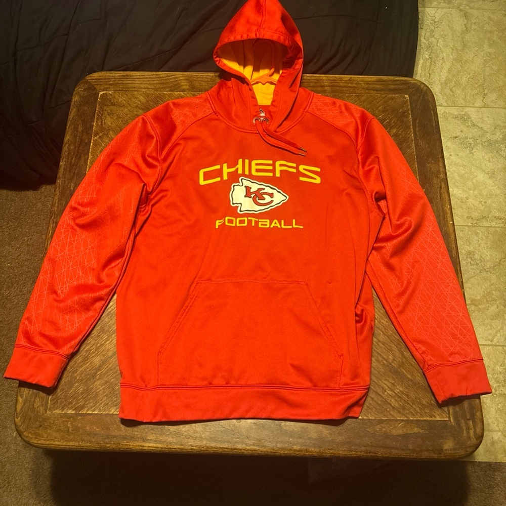 Majestic Kansas City Chiefs Men's Hoodie Sweatshirt Red, Long Sleeve, Size 2XL